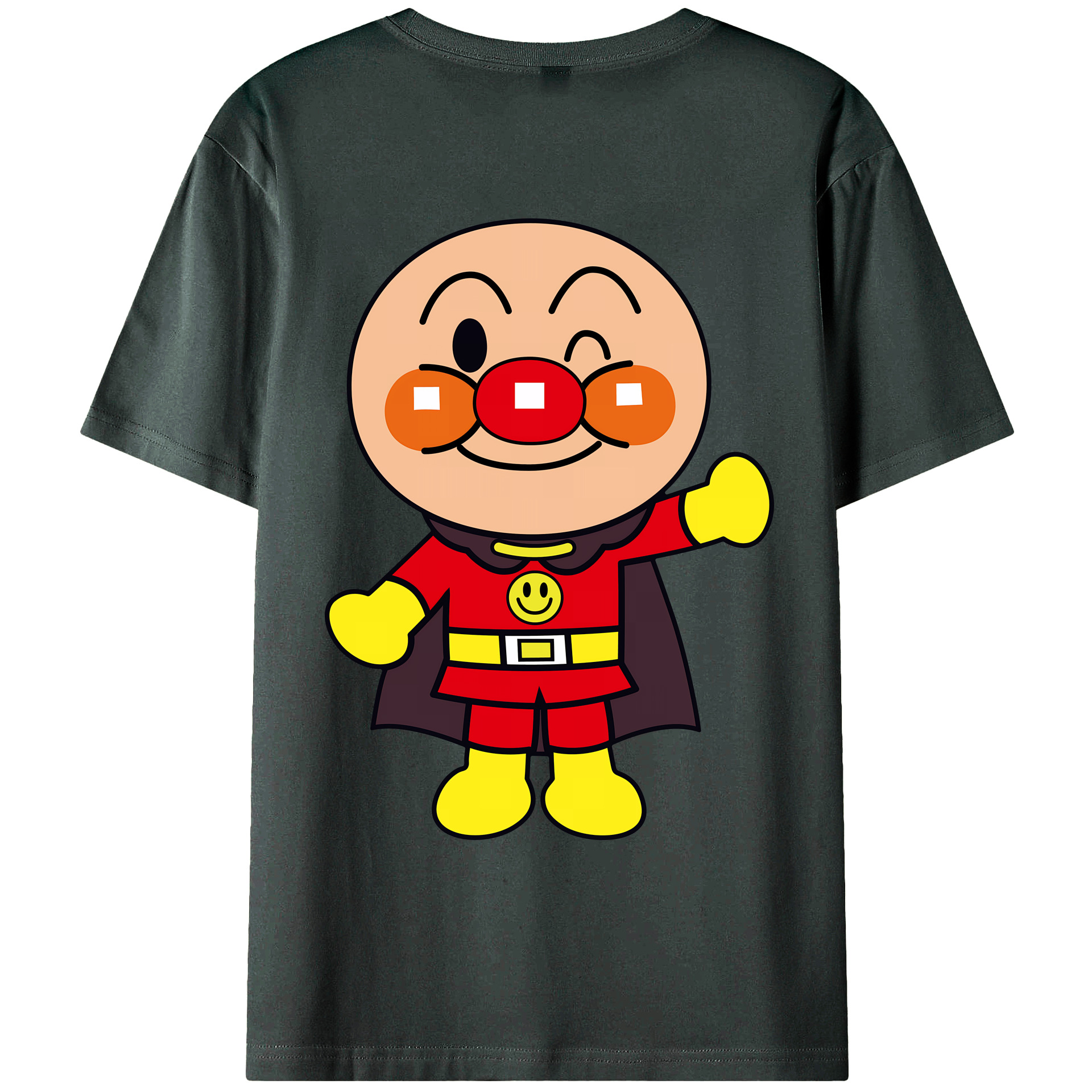 （画像用） アンパンマン Anpanman 綿100％ メンズ半袖Tシャツ（バックプリント） 通気性